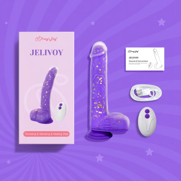 Tracy's Dog Jelivoy - Realistični Vibrator - 22cm (ljubičasti)