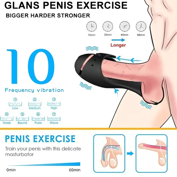 Leopard - bežični vibrator za prostatu (crni)