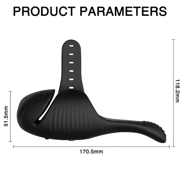 Leopard - bežični vibrator za prostatu (crni)