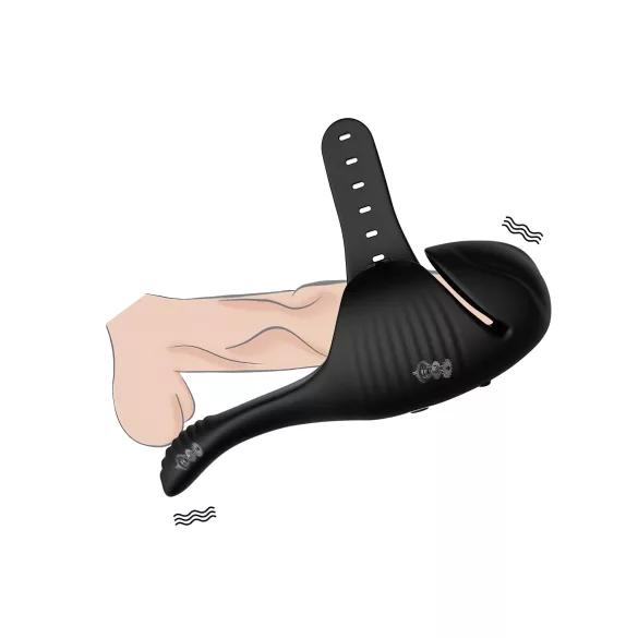 Leopard - bežični vibrator za prostatu (crni)