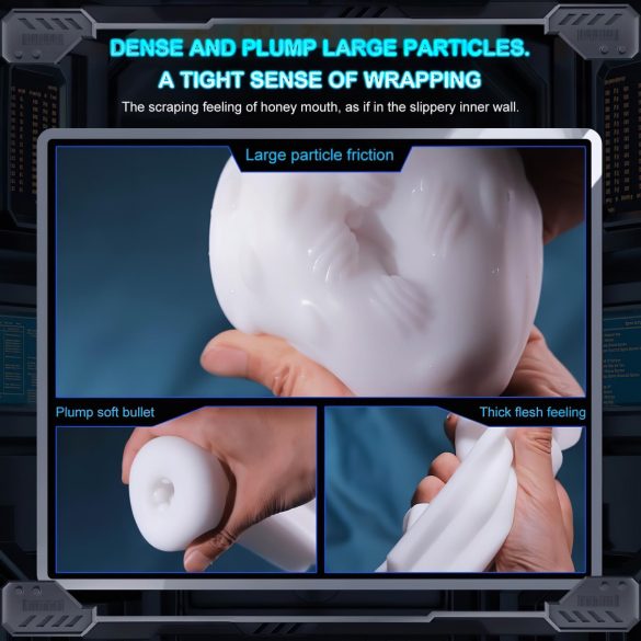 Leopard - usisni i vibracioni masturbator sa pokretom gore-dole (crni)