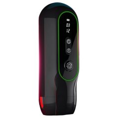   Leopard - crni vibrirajući masturbator sa pokretom gore-dole