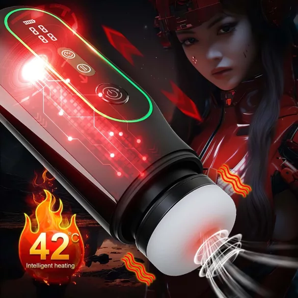 Leopard - crni vibrirajući masturbator sa pokretom gore-dole