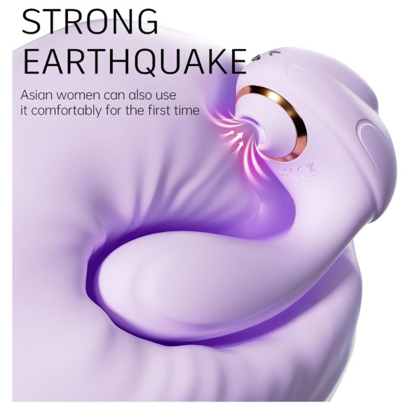 Leopard - usisni, vibrirajući vibrator (ljubičasti)