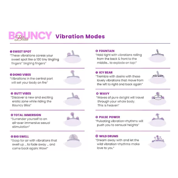 Bouncy Bliss Classic - надувајући вибратор јастук (љубичасти)