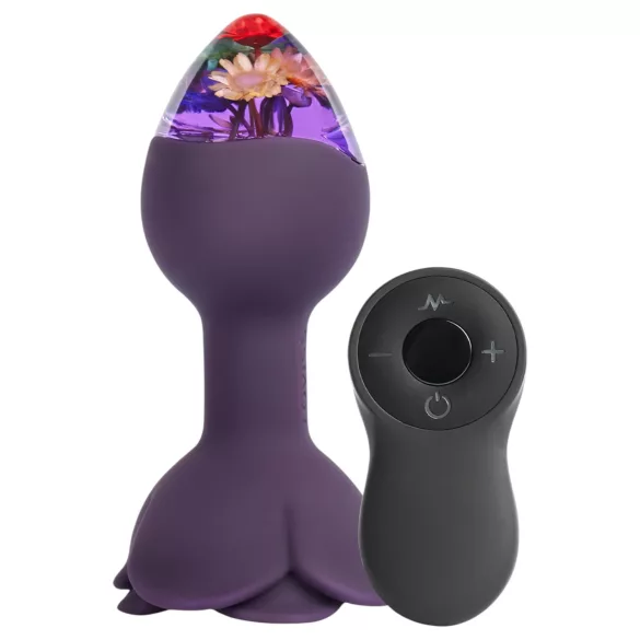 LOVISS Flower - daljinski upravljani analni vibrator (ljubičasti)