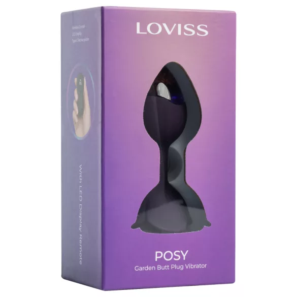 LOVISS Flower - daljinski upravljani analni vibrator (ljubičasti)