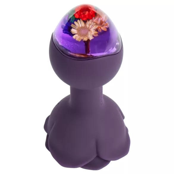 LOVISS Flower - daljinski upravljani analni vibrator (ljubičasti)