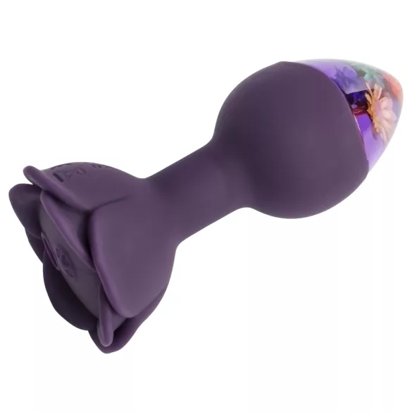 LOVISS Flower - daljinski upravljani analni vibrator (ljubičasti)