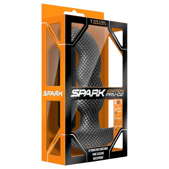 Blush Spark - vodootporni analni vibrator (crna)