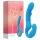 Honey Play Box Harmony Duo - pametni strap-on vibrator s jezikom (plavo)