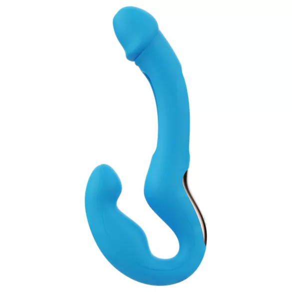 Honey Play Box Harmony Duo - pametni strap-on vibrator s jezikom (plavo)