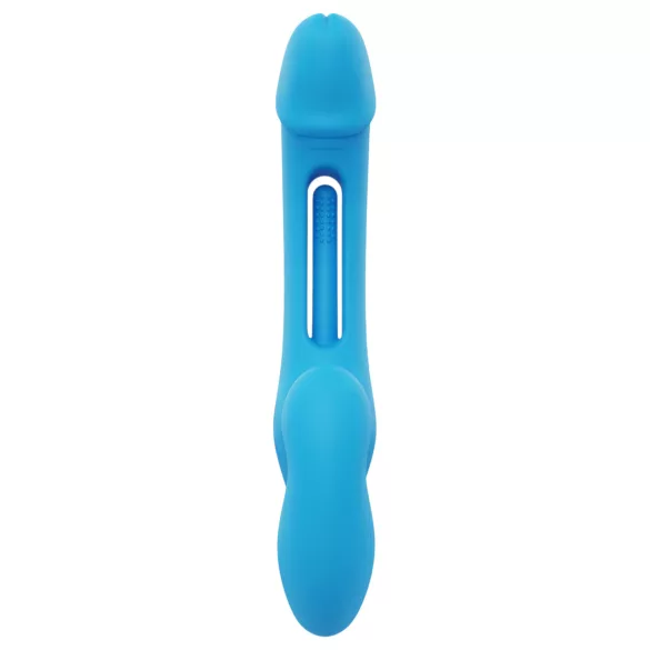 Honey Play Box Harmony Duo - pametni strap-on vibrator s jezikom (plavo)