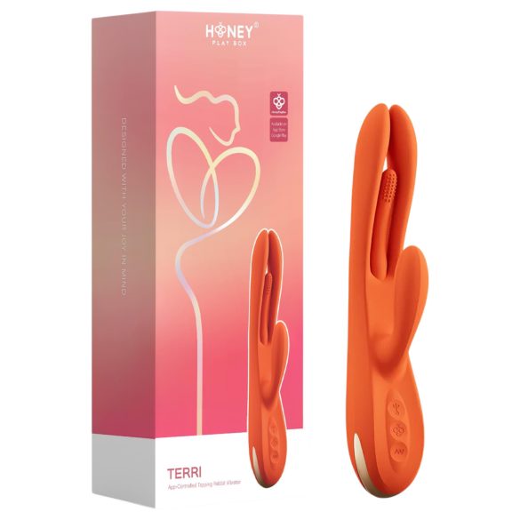 Honey Play Box Terri - pametni jezičasti vibrator s klitorisom (narandžasti)