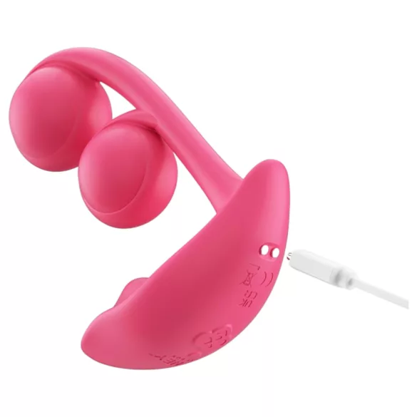Honey Play Box Melody - pametni, biserni 2u1 vibrator (crveni)