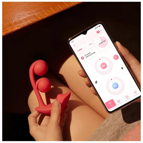 Honey Play Box Melody - pametni, biserni 2u1 vibrator (crveni)