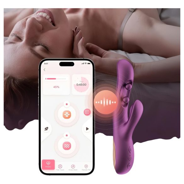 Honey Play Box Gem - pametni G-tačka i klitoralni vibrator sa perlama (ljubičasti)
