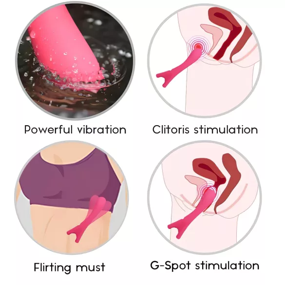 Cotoxo Eiffel Prst - punjivi G-tačka vibrator (crveni)