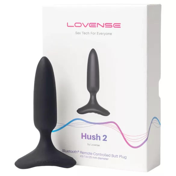 LOVENSE Hush 2 XS - mali punjivi analni vibrator (25 mm) - crni