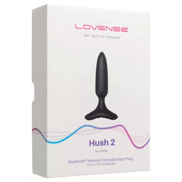LOVENSE Hush 2 XS - mali punjivi analni vibrator (25 mm) - crni