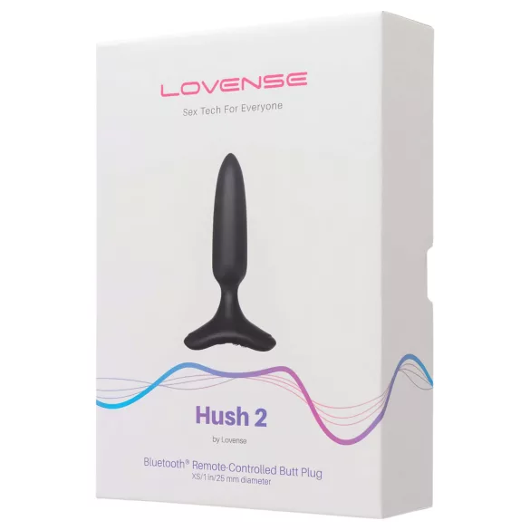 LOVENSE Hush 2 XS - mali punjivi analni vibrator (25 mm) - crni