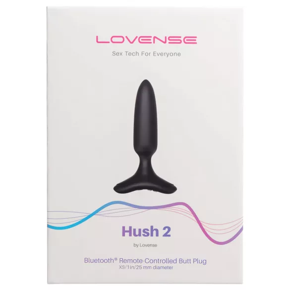 LOVENSE Hush 2 XS - mali punjivi analni vibrator (25 mm) - crni