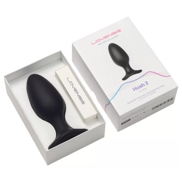 LOVENSE Hush 2 L - punjivi mali analni vibrator (57mm) - crni