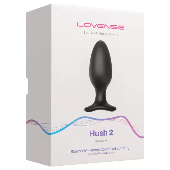 LOVENSE Hush 2 L - punjivi mali analni vibrator (57mm) - crni