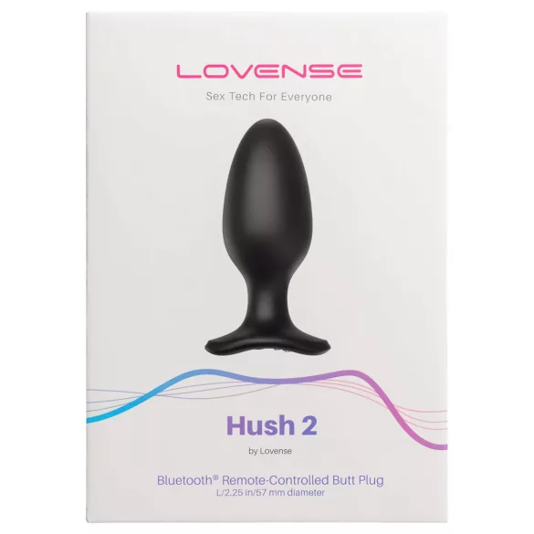 LOVENSE Hush 2 L - punjivi mali analni vibrator (57mm) - crni