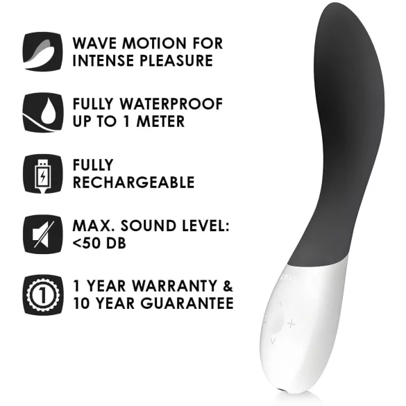 LELO Mona Wave - vodootporni G-tačka vibrator (crna)