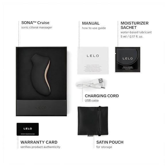 LELO Sona Cruise - stimulator klitorisa zvučnim talasima (crna)