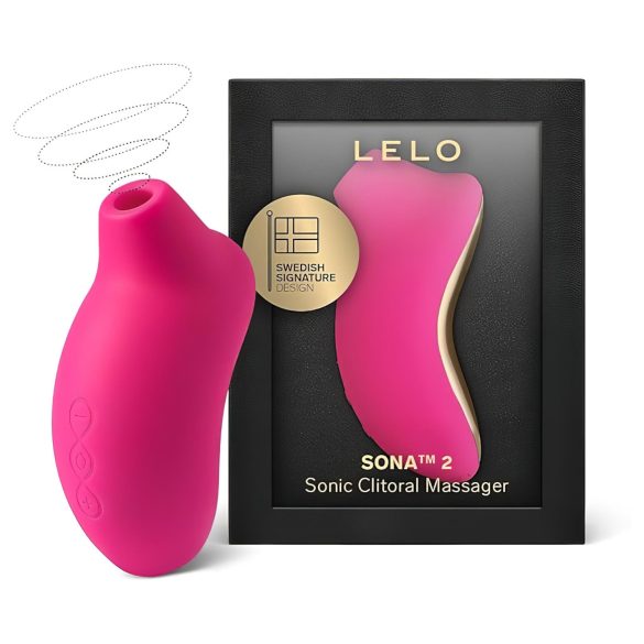 LELO Sona 2 - talasni vibrator za klitoris (trešnja)
