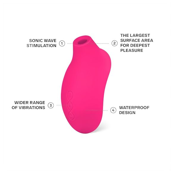 LELO Sona 2 - talasni vibrator za klitoris (trešnja)