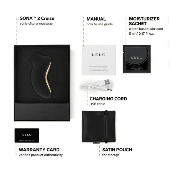 LELO Sona 2 Cruise - talasni stimulator klitorisa (crni)