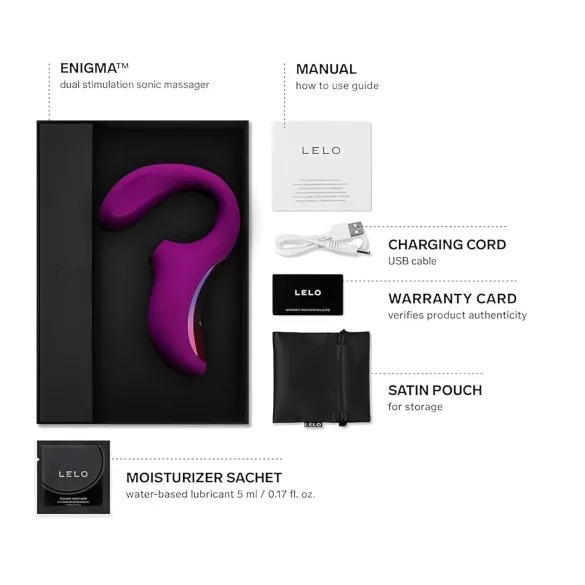 LELO Enigma - punjivi, vodootporni, 2u1 G-tačka vibrator (ljubičasti)