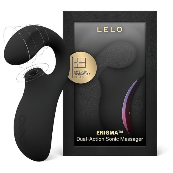 LELO Enigma - punjivi, vodootporni, 2u1 G-tačka vibrator (crni)