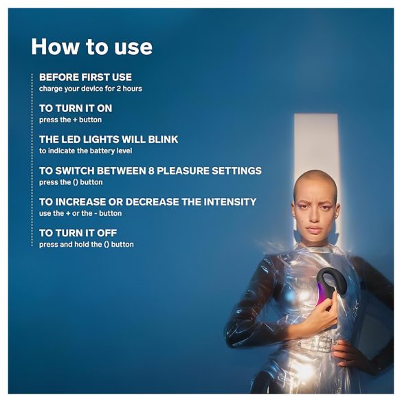 LELO Enigma - punjivi, vodootporni, 2u1 G-tačka vibrator (crni)