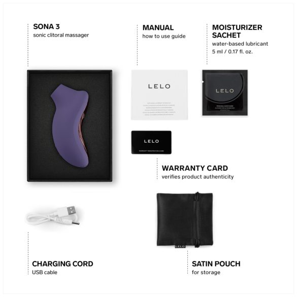 LELO Sona 3 - talasni klitoralni stimulator (ljubičasti)