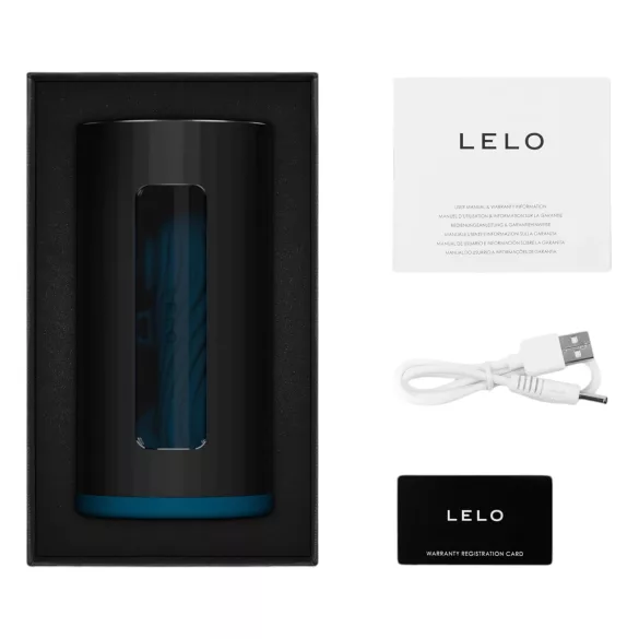 LELO F1s V3 - интерактивни мастурбатор (црно-плави)