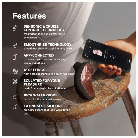 LELO Sona 3 Cruise - вибратор са звучним таласима (црни)