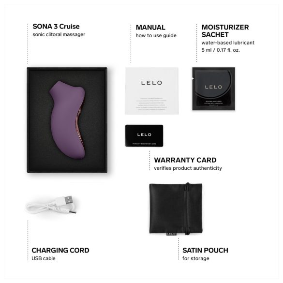LELO Sona 3 Cruise - talasni klitoralni stimulator (ljubičasti)