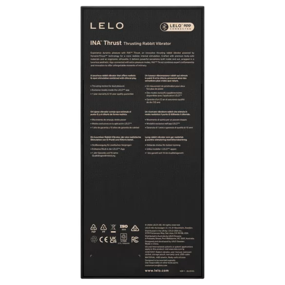 LELO - INA Thrust guralni zečji vibrator (ljubičasti)