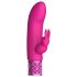 Royal Gems - elegantan pink vibrator sa klitoralnom dodatkom