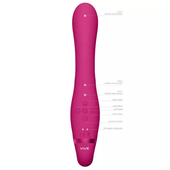 Vive Suki - Ručni Vibrator Bez Kaiša (Pink)