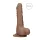 RealRock Dong 7 - prirodan dildo sa testisima (17cm) - tamna prirodna boja