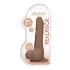 RealRock Dong 7 - prirodan dildo sa testisima (17cm) - tamna prirodna boja