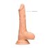 RealRock Dong 8 - realistični dildo sa testisima (20cm) - prirodna boja