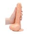 RealRock Dong 8 - realistični dildo sa testisima (20cm) - prirodna boja