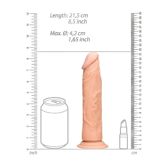RealRock Dong 8 - realistični dildo (20cm) - prirodni ton