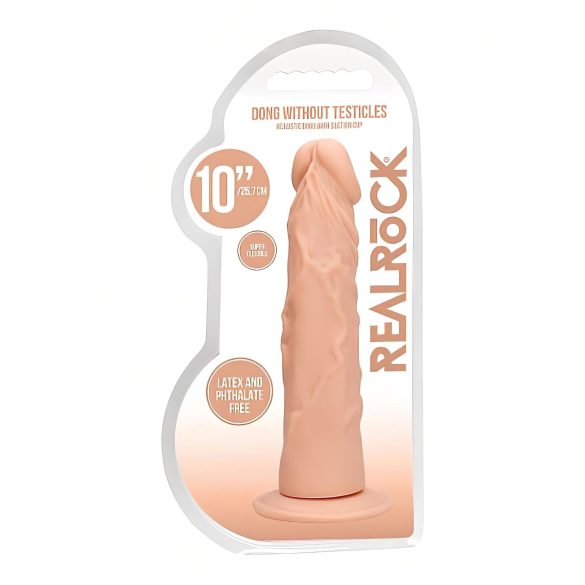 RealRock Dong 10 - realistični dildo (25cm) - prirodna boja